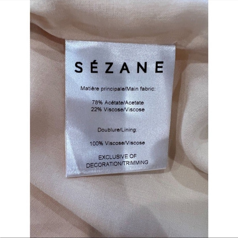 Sezane Cream One-Shoulder Dress - Picture 6 of 7